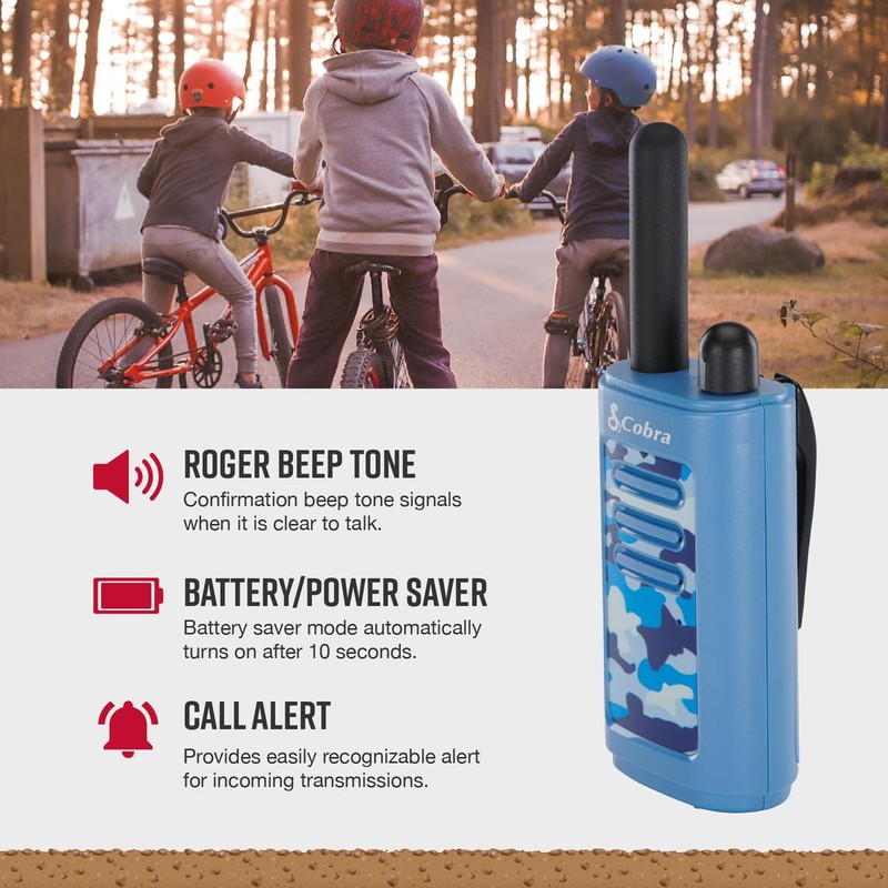 Cobra HE150 B - Kid Friendly Walkie Talkies - 16-Mile