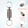 NQEUEPN Titanium Keychain Quick Release, Pull Apart Keychain Detachable Key