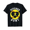 Softball Pitcher Aunt of A Softball Pitcher Auntie T-Shirt