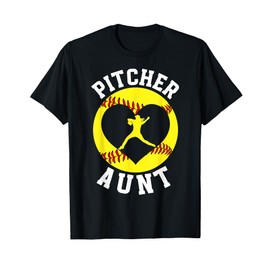 Softball Pitcher Aunt of A Softball Pitcher Auntie T-Shirt
