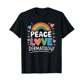 Peace Love Dermatology, Derm Nurse Dermatologist Nursing T-Shirt