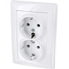 Flush-Mounted Double Socket All-in-One Series G1 Pure White