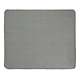 Santa Barbara Design Studio Large Picnic Blankets Portable Waterproof Outdoor Blanket, 59" W x 69" L, Black/White Stripes