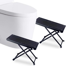 OGIFOAHC One Pair Folding Squatting Stool | The Original Bathroom Toilet Stool | 7-9 Inches | 17.78-22.86cm | Black