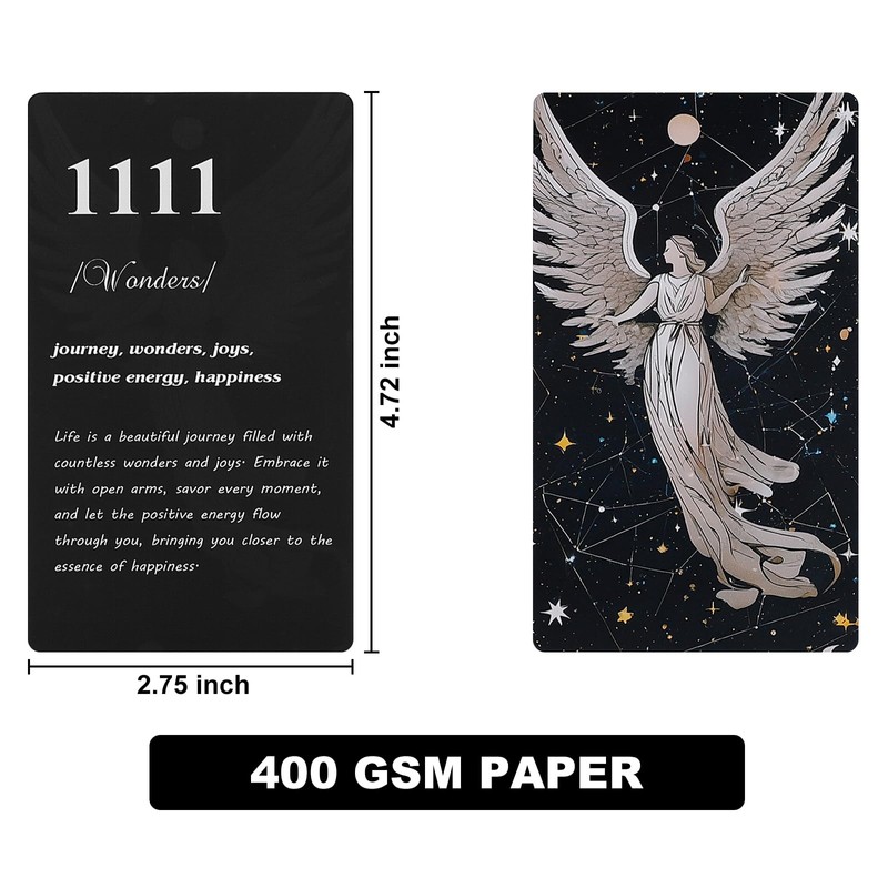 NexUap Angel Numbers Oracle Deck - Beginner Friendly, 400 GSM