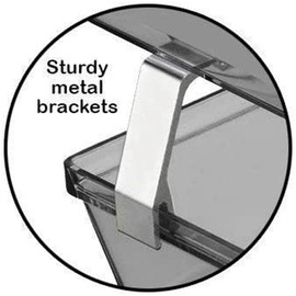 Acrimet Metal Support Brackets, Original Bracket Refill for all Acrimet Facility Letter Trays (Metal) (4 Pieces) (Silver Color)