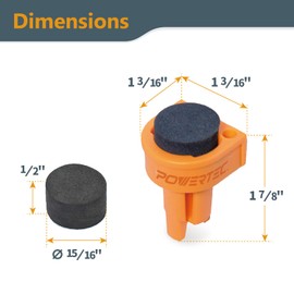 POWERTEC 12PCs Bench Dogs for 3/4" Dog Hole, Nylon Bench Dog w/EVA Insert, Woodworking Tool for Work Bench, MFT Table, Portable Workbench w/Dog Holes, Tools for Woodworking & DIY Projects (71188-P3)