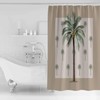Palm Tree Shower Curtain Set with Hook 60" x 72",Tropical