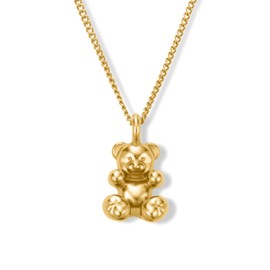 Hey Harper Gold Teddy Bear Pendant For Women Trendy - Bear with Me Necklace 14K Golden PVD Coating Waterproof & Sweatproof Non Tarnish Jewelry Chain Necklaces