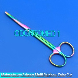 ODM Multi Titanium Color Rainbow Metzenbaum Scissors 5.5" Curved Stainless Steel