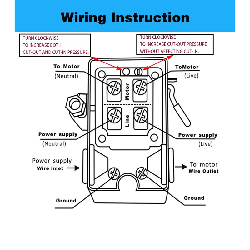 LF10-4H Pressure Switch, 4 Port Air Compressor Pressure Switch Replacement