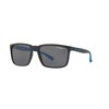 Arnette Men's Stripe Polarized Rectangular Sunglasses matte black 58 mm