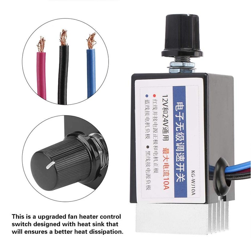 12V 24V DC Motor Controller Stepless DC Motor Speed Controller