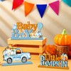 4Pcs Fall Little Pumpkin Baby Shower Decorations Wooden Table Centerpieces