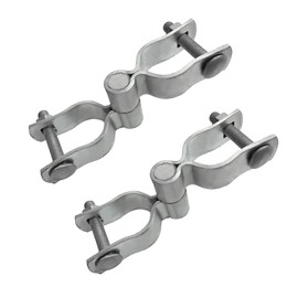 1-3/8" Chain Link Fence Gate Hinge, Heavy Duty Galvanized Gate Hinges: Female & Male Gate Hinges 2 Set, Nut/Bolt, Chain Link Fence Parts
