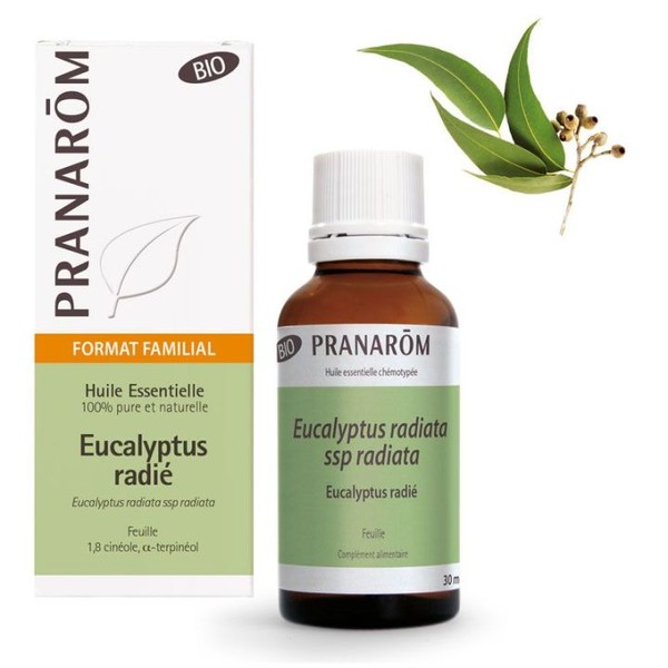 Pranarom Huile essentielle Bio d'Eucalyptus radié Pranarom, 30 ml