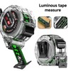 2 Pack 10M/32.8ft Tape Measure, Width 25mm Fluorescent Transparent Steel