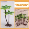 HOLIDYOYO Artificial Palm Tree, 15pcs Mini Model Coconut Palm Tree