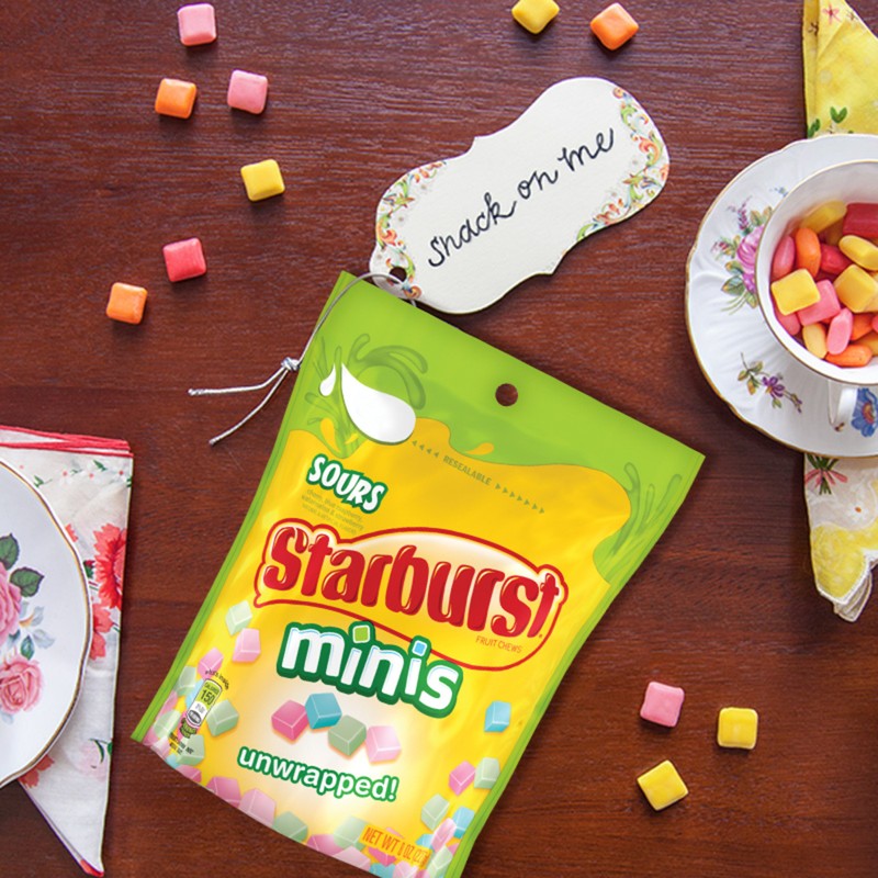 Starburst Sours Minis Fruit Chews Candy Bag, 8.0 Oz