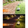 4 Pack Warm White Solar Powered Cracked Glass Globe LED