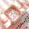 CHUQING Letter L Keychain Pink Initial Keyring Purse Charm for