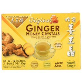 Prince Of Peace Original Ginger Honey Crystals Instant Beverage, Caffeine-Free, Gluten Free, 10 Sachets (Pack of 6)