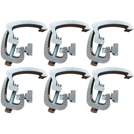 API Clamps (6 Pack) Silver Compatible with Toyota Tacoma - 2005 & Newer - Mounting Channel Track Truck Topper Cap, Camper Shell
