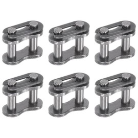 RDNKVB Silver Chain Master Link for Motorcycle 50cc 70cc 90cc 110cc 125cc ATV Quad 4 Wheeler Pocket Bike, Pack of 6 Chain Links, Steel Alloy Robust Main Link 428
