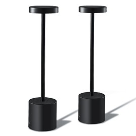 Duo Lu Tong Rechargeable Table Lamps, 5200 mAh Capacity, 3 Color Temperatures and Stepless Dimming, Portable Battery Operated LED Desk Lamp for Bedroom/Dining Room/Bars/Terrace