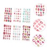 Minkissy 144pcs and Girls Fake Nails Press Xmas Nail Tips