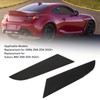 2PCS Tail Light Trim Cover Smoked Black Transparent Style Smooth