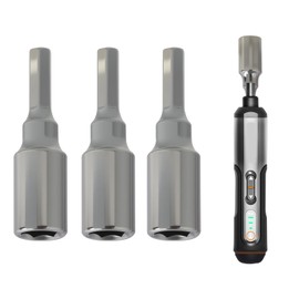 MILAKE 3 Pcs 4mm to 1/4 Bit Adapter Magnetic, Precision 0.4 Inches Socket Adapter for 4mm Electric Screwdriver, Durable Hex Shank Converter for Professionals, Tinkerers, and Hobbyists