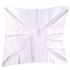 35" Womens Large Satin Square Scarf Silk Feeling Hair Wrapping Gift Headscarf Scarves White