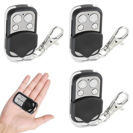 3 PCS Universal Garage Door Opener Remote, 433MHz Gate Remote Control Fob with 4 Buttons Fob, Copy Remote Opener Garage Door for Garage Doors,Roller Shutters,Car Alarms,Electric Gates