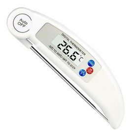 Sweet Dwelling Instant Read Digital Meat Thermometer with Stainless Steel Probe, Fast Food Temperature Readings with Precision Accuracy for Steaks, Chicken, Poultry, Safe Oven, Grilling, and BBQ USE