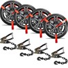 IBITION 4 Pack Car Tie Down Straps for Trailers with