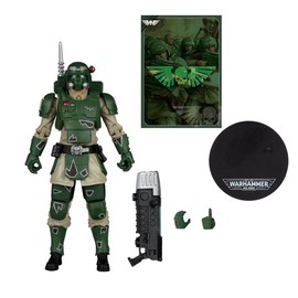 Bizak McFarlane Warhammer 40000 Astra Militarum Karskin Figure, Online Video Game, 18 cm Articulated Sculpture, with Accessories, Trading Card and Display Base (64380961)