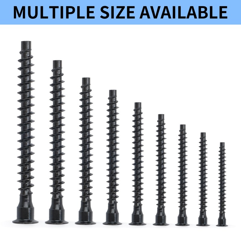 M7 x 50mm Confirmat Screws Black 20 PCs, Hex Socket