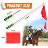 Telescopic Equestrian Training Flag Kit for Horse Training – Red