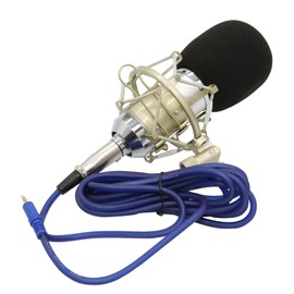 CamDesign Professional Condenser Studio Microphone for Recording Singing Voice-Overs includes Microphone condenser, Shock Mount, Anti-Wind Foam Cup Microphone Power Cable compatible with PC Laptop MAC