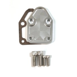 SPP SB Chevy 283-400 V8 Fuel Pump Block Off Plate SBC CNC Machined Billet Aluminum