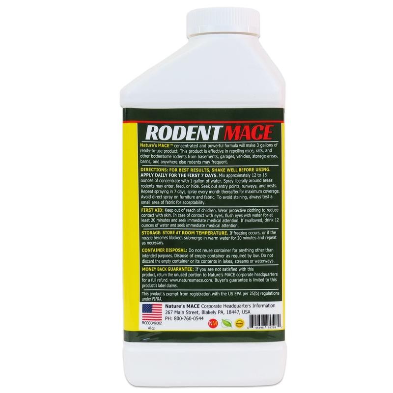 Rodent MACE Rodent Repellent - Spray or Concentrate - Size: