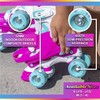 CHICAGO Skates Girls Adjustable Junior Quad Skates - Pink/White/Teal -