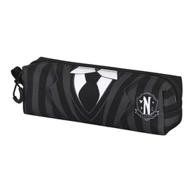 Wednesday Uniform-FAN Square Pencil Case 2.0 Black, black, Fan Square Pencil Case 2.0 Uniform