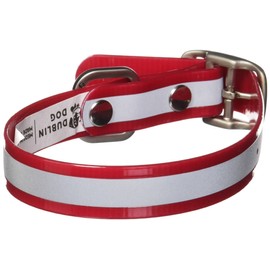 Dublin Dog 12.5-Inch to 17-Inch KOA Reflective Waterproof Dog Collar, Medium, Red