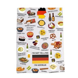 Germany Country Map Europe Cuisine Lover Kitchen Towel Mom Dad BFF German Food Cooking Travel Tea Towel (German)