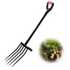 VEVOR Garden Fork, 5-Tine Gardening Pitchfork with Metal Handle, 41
