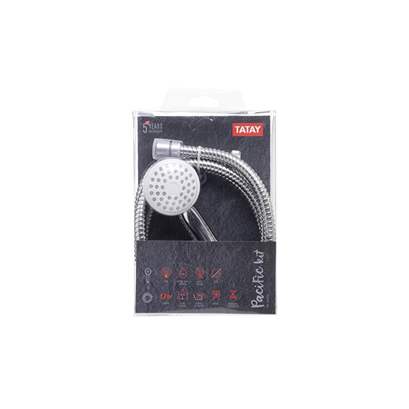 Tatay Pacific Shower Kit, ABS/Stainless steel/Laton brass, Silver, One Size