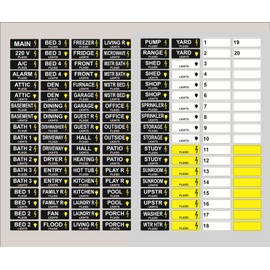 Circuit Breaker Box Label, 0.5x1.5 inch Plugs and Lights Circuit Breaker Waterproof Label Sticker,Lage Size Easy to Read,2 Sheet 144pcs