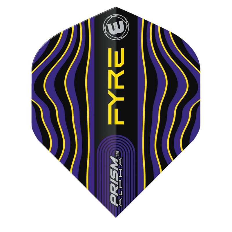 WINMAU Prism Alpha Fyre Black, Blue & Yellow Dart Flights